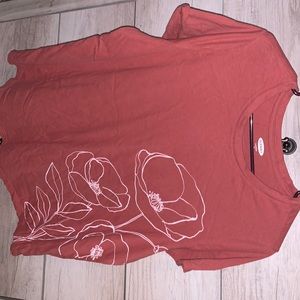 old navy everywear tee shirt - pink flower